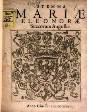 Stemma Mariae Eleonorae, Suecorum Augustae