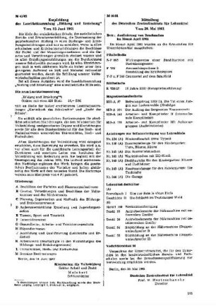 Mitteilung des Deutschen Zentralinstituts für Lehrmittel : 46/61Vom 20. Mai 1961 ; [Mitteilungen]