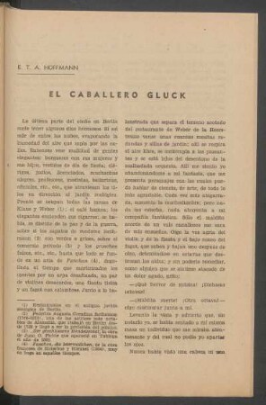El caballero Gluck : [¿Quién era aquel extraño personaje que conocía tan a fondo las obras de Gluck?]