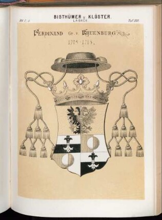 Taf. 222. Laibach. - Ferdinand Gr. v. Khuenburg. 1705 - 1713