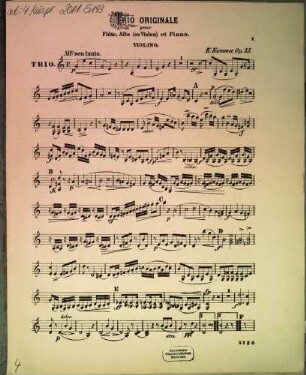 Trio originale pour flûte, alto (ou violon) et piano : op. 75