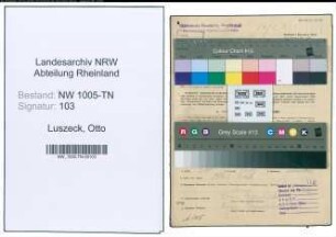 Entnazifizierung Otto Luszeck , geb. 07.12.1898 (Schlosser)