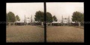 Italienische Wachposten an der Oderbrücke nach Plania, Ratibor
