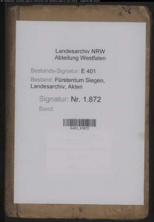 Verzeichnis aller Renten, Nutzungen, Einkommen und Gefälle der Renterei, Kellnerei und Kohlmeierei zu Siegen (Abschrift)