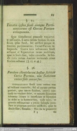 §. 56. Fundum clientelarum hastae subiicit Curia Parium, non Iudicium universale concursus