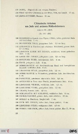 Chinesische Arbeiten aus Jade und anderen Halbedelsteinen (Nr. 180-216)