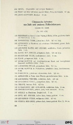 Chinesische Arbeiten aus Jade und anderen Halbedelsteinen (Nr. 180-216)