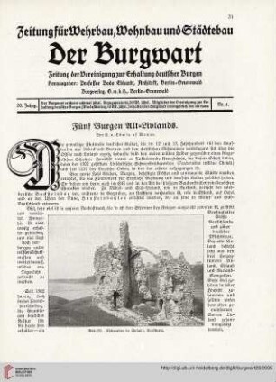 20: Fünf Burgen Alt-Livlands, [1]