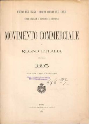 Movimento commerciale del Regno d'Italia. 1895
