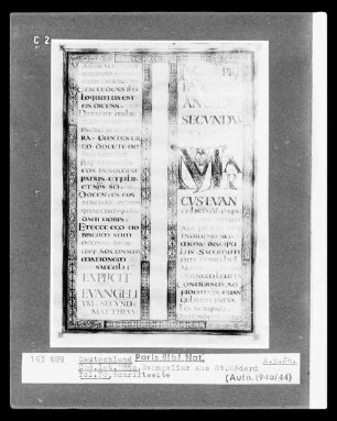 Evangeliar aus Saint-Médard in Soisson — Evangeliar aus Saint-Médard in Soisson, Folio 78Textblatt Initiale