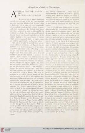 Vol. 60 (1916/1917) = No. 240: American painters pre-eminent