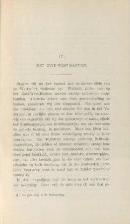 IV. Het zuid-west-bastion