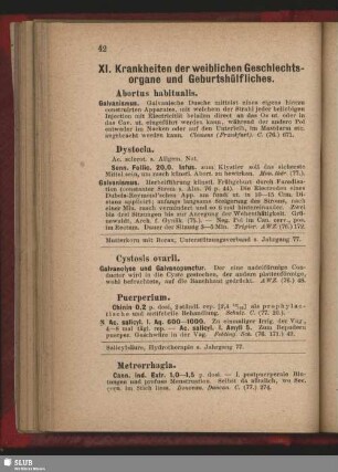 XI. Krankheiten der weiblichen Geschlechtsorgane und Geburtshülfliches
