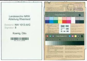 Entnazifizierung Otto Koenig , geb. 27.11.1899 (Angestellter)