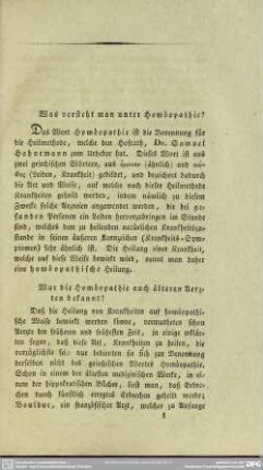 Was versteht man unter Homöopathie?