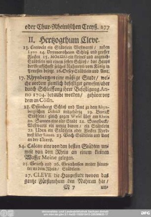 II. Hertzogthum Cleve.