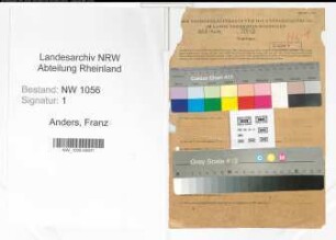 Entnazifizierung Franz Anders , geb. 19.07.1900 (Lehrer)