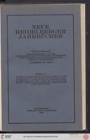N.F.: Neue Heidelberger Jahrbücher