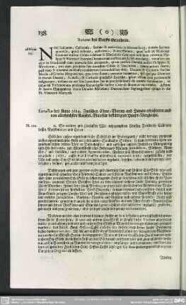 N.100. Extractus des Anno 1684. Zwischen Chur-Mayntz und Hanau errichteten und von allerhöchster Kayserl. Majestät bestättigten Haupt-Vergleichs