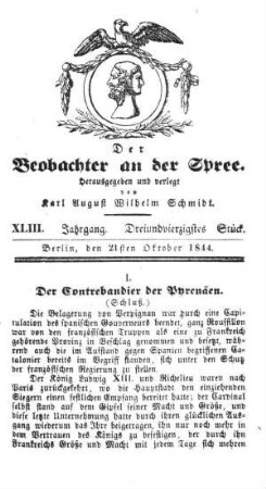43. Stueck, 21. Oktober 1844