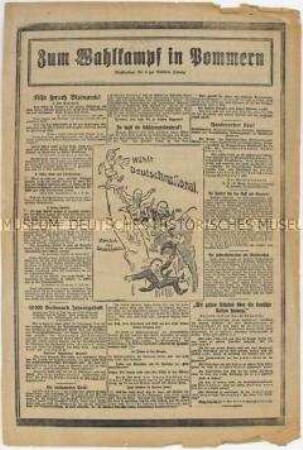 Illustrierter Sonderdruck der DNVP zur Landtagswahl in Pommern 1924 (Beilage der "Kösliner Zeitung")
