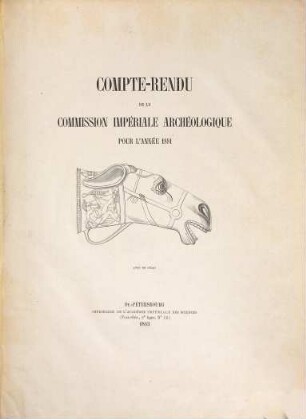 Compte rendu de la Commission Impériale Archéologique : pour l'année ... 1881,[1] = Texte