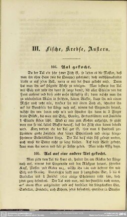 III. Fische, Krebse, Austern