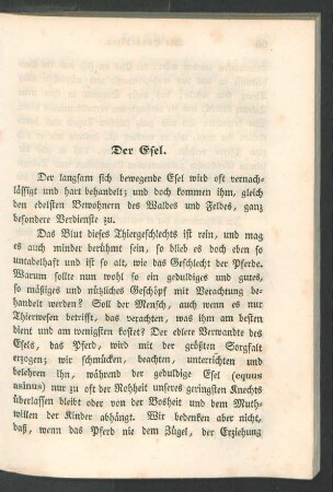 Der Esel.