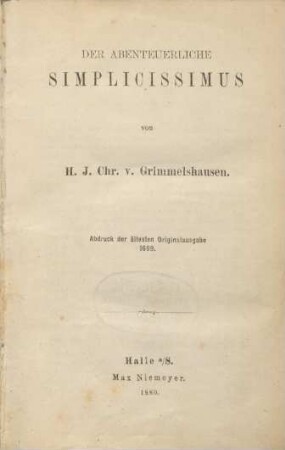 Der abenteuerliche Simplicissimus