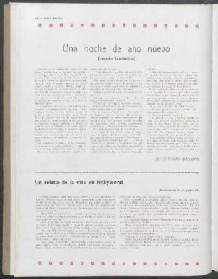 Una noche de año nuevo : (Cuento fantástico)