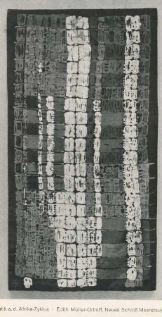 Bildteppich von Edith Müller-Ortloff, Batik aus dem Afrika-Zyklus