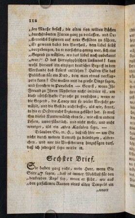 112-143, Sechster Brief