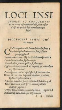 Loci Insigniores Ac Concordantes ex utroque instrumento collecti, pietatis studiosis ad quodvis fere propositum usui futuri.