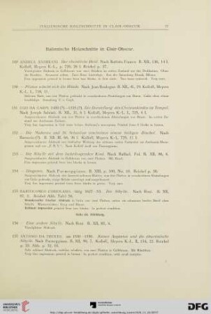 Italienische Holzschnitte in Clair-Obscur (Nr. 149-163)