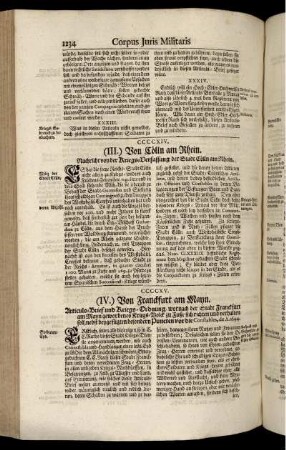 IV. Von Franckfurth am Mayn.
