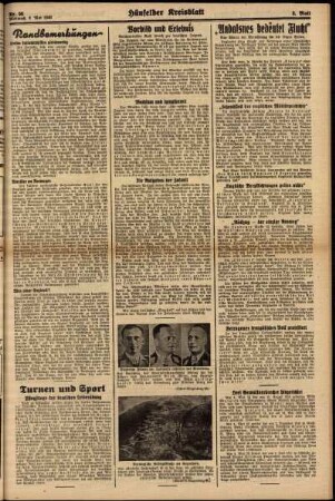 Zweite Ausgabe vom Mittwoch, den 08. Mai 1940.