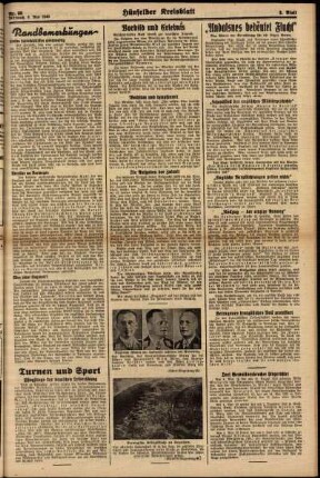 Zweite Ausgabe vom Mittwoch, den 08. Mai 1940.