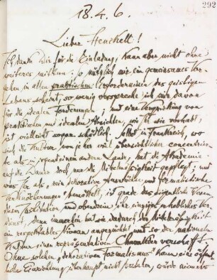 Brief an Karl Henckell