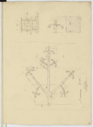 Haustür, Dausenau: Details (aus: Skizzen- und Fotoalbum 19)