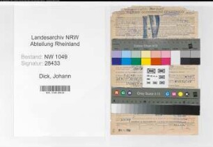 Entnazifizierung Johann Dick , geb. 04.07.1888 (Stadtsekretaer)
