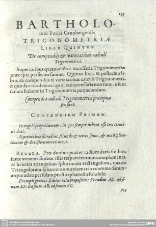 LIBER QUINTUS. De compendijs & varientatibus calculi Trigonometrici.