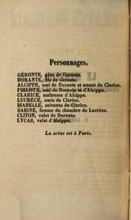 Le menteur : comédie en cinq actes et en vers