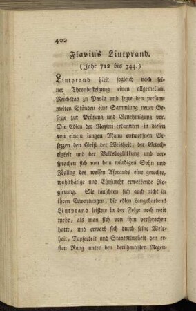 Flavius Liutprand. (Jahr 712 bis 744.)