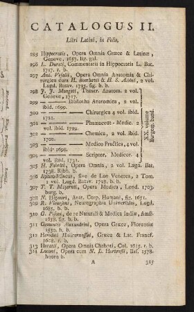 1-17, Libri Latini, in Folio - Libri Latini, in Octavo