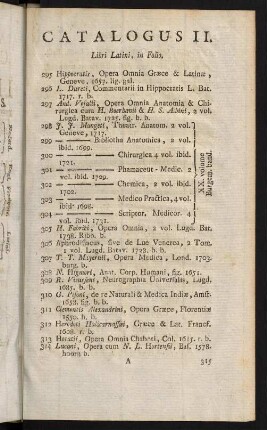 1-17, Libri Latini, in Folio - Libri Latini, in Octavo