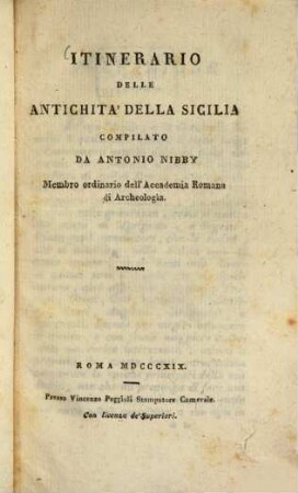 Itinerario delle antichità della Sicilia