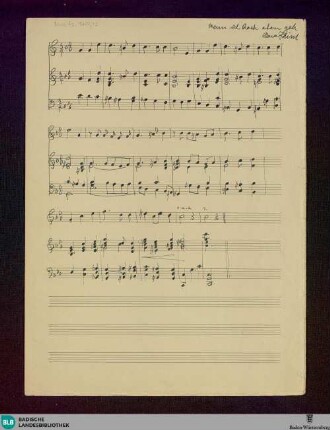 2 Lieder - Mus. Hs. 1400,19 : V, pf