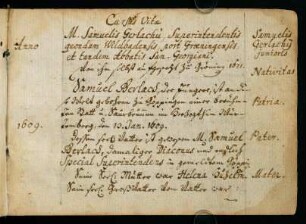 Cursus Vitae Samuelis Gerlachii [...]