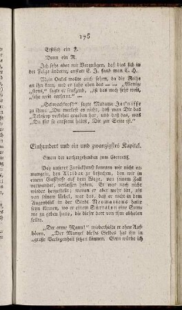 Einhundert und ein und zwanzigstes Kapitel. - Einhundert und zwey und dreyßigstes Kapitel.