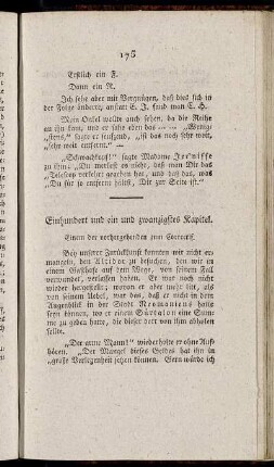 Einhundert und ein und zwanzigstes Kapitel. - Einhundert und zwey und dreyßigstes Kapitel.